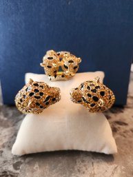 Leopard Bracelet & Ring Set