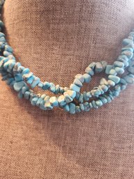 Turquoise Nugget Necklace 8in