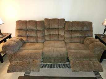 Brown Manual Reclining Couch