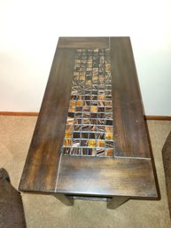 X2 Wooden End Tables With Tile Top