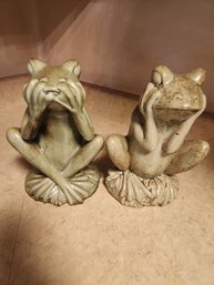 Green Ceramic Frogs