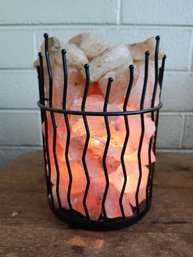 Salt Rock Wire Basket Lamp