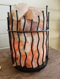 Salt Rock Wire Basket Lamp