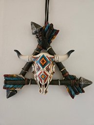 Southwestern Bull Head And Arrows Decor