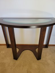 Wooden/Glass Top Console Table
