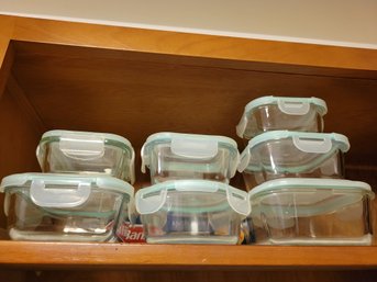 7 Glass Food Storage Containers With Plastic  Lids