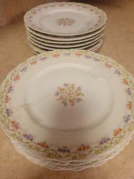 12 Piece Pouyat Limoges Plates