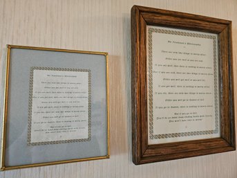 2 Irishman's Philosophy Framed Pictures