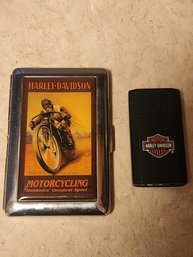 Harley Davidson Cigarette Holder And Lighter