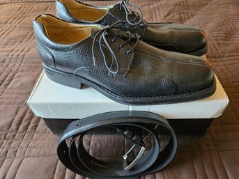 Studio Belvedere Men's Dress Shoes Size 12D And Belt