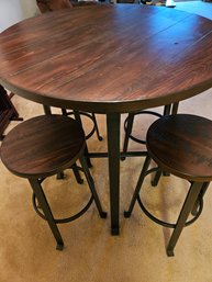 Wooden Kitchen Table With Stools