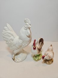 Rooster Figurine And Shakers