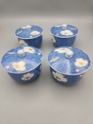 4 Vintage Japanese Tea Cups With Lid