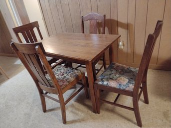 Vintage Wooden Table And Chairs