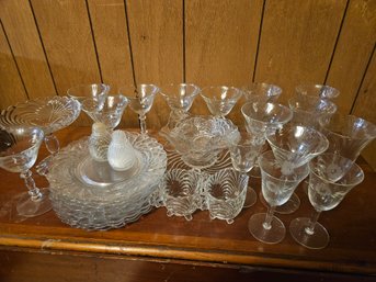 Vintage Glassware And Plates X30