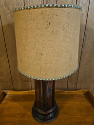 Vintage Wooden Crystalline Table Lamp