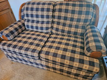 Vintage X's And O's Loveseat Couch