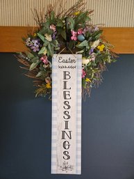 Easter Wreath And Hanging Sign