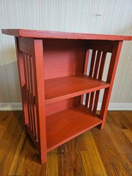 Small Wooden Red Shelf