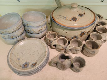 Speckled Casserole Soup Pottery Bowl With Bowls And Cups