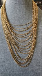 Gold Tone Layered Necklace