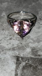 925 Sterling Silver Amethyst Ring