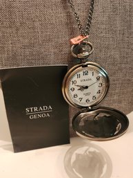 Strada Genoa Quartz Japan Pocket Watch On A Necklace