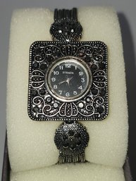 Strada Marquisite Clasp Watch