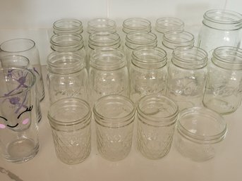 Mason Jars And Drinking Glasses