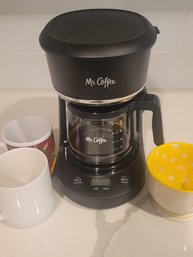 5 Cup Mr. Coffee And 3 Mugs