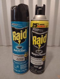 2 Cans Raid Bug Repellant