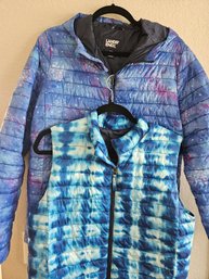 Lands' End Puffer Coat And Vest XXL