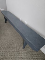Long 78' Grey Wooden Bench