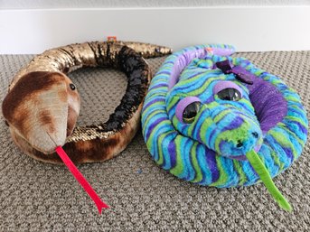 Long 55' And 65' Girls Plush Snakes X 2