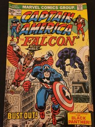 1974 Marvel Comics Captain America & Falcon #171 Mar Bust Out! Black Panther 8.0