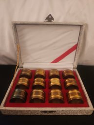 12 Brass Rings Napkin Holder And The Box