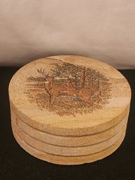 Whitetail Deer Thirsty Stone Coasters Set Of 4