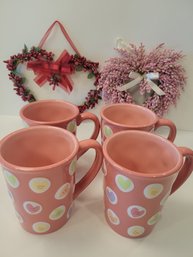 Valentines Day Mugs And Wall Decor