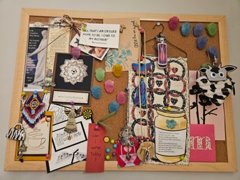 Decorated Cork Message Board