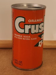 Vintage 70's Orange Crush Wide Seam Steel Soda Can