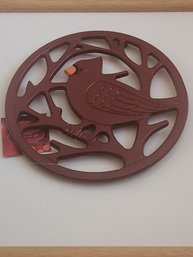 Red Cardinal Round Trivet Kohls St Nicholas Square Yuletide Trivet Cast Iron