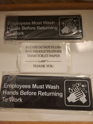 Employee Signs For In The Bathroom