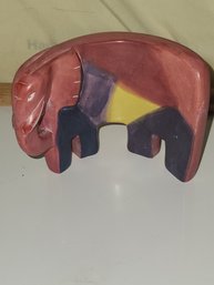 Colorful Curved Elephant