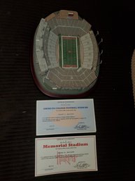 Nebraska Huskers Football Stadium With Authenticity Paperwork