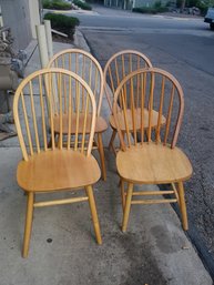 4 Wooden Kitchen Chairs