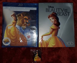 Disney 100 Beauty And The Beast Bluray/Dvd Movie 25th Anniversary Edition