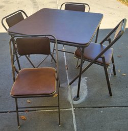 Samsonite Card Table And Four Chairs