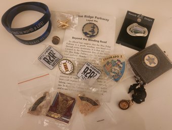 Pins And 2 Rubber Bracelets