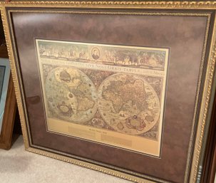 Framed Blaeu Wall Map