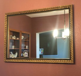 Rectangle Gold Trim Mirror